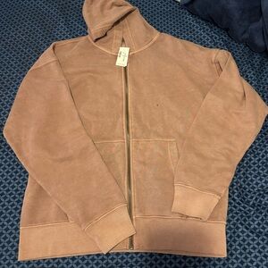 Aeropostale tan zip-up hoodie streetwear